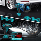 Cordless Tire Inflator Air Compressor Compatible with Makita 18V Battery, 160PSI Portable Air Pump with Digital Pressure Gauge, Fast Inflation for Cars, Motorcycles, Bikes(Bare Tool)