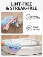 Fantasticlean Microfiber Cleaning Cloth Roll -60 Pack, Tear Away Microfiber Towels, 12" x 12", Reusable, Washable, Scratch Free, Ultra Absorbent Dishcloth for Home Supplies,Car (Pink & Lavender)