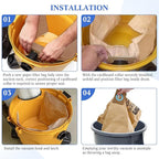 5 Pack DXVA19-4104 Vacuum Bags for DEWALT 5 to 8 Gallon Wet/Dry Vacuum, Disposable Shop Vac Bags, Dust Collection Bag Replacement