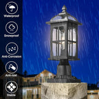 Darkaway Outdoor Post Lights Lamp Posts Outdoor Lighting, Waterproof Aluminum Post Lights Exterior Light Fixtures with Glass,Fence Pole Lights for Porch Yard Patio Garage