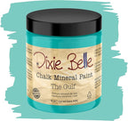 Dixie Belle Paint Company Chalk Finish Furniture Paint - The Gulf (8oz) - Matte Soft Turquoise Chic Chalk Mineral DIY Furniture Paint