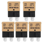 GLOSO Circuit Breakers E37 Auto (T1) Reset Low Profile ATC/ATO - (5A - 5 Pack)
