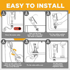 Lasnten 16 Pieces Toilet Fill Valve Toilet Tank Replacement Kit Valve Replacement Kit for Tank and Bowl Water Control