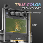 TOOLIOM Auto Darkening Welding Helmet True Color 1/1/1/1 Flip Front Welding Hood Large Viewing 3.94"x 2.34" Shade Range 4/5-9/9-13 Welding Mask for TIG MIG Stick Welder Helmet