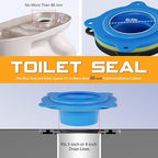 Toilet Flange Repair Kit, Universal Toilet Seal Parts for Wax Seal, Rubber Gasket Ring, Wax-Free Toilet Bowl Replacement kit Include Premium Nuts, Washers, 3.26Inch Bolts, Bolt Caps(2-Pack)