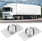 QWORK 2 Pack Hidden Shackle Padlock Keyed Alike,Heavy Duty Hasp 73MM Van Door Padlock for Trucks, Gates, Vans, Vending Machines - with 2 Keys and Hasp