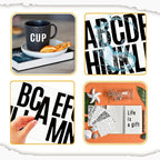 10 Sheets Vinyl Letter Number Stickers, Self-Adhesive Alphabet Stickers, Waterproof Mailbox Number Sticker Letters for Mailboxes,Door,Cars,Boats, Address Signs (Black, 2 inch)