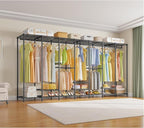 VIPEK V70 Extra Large Clothes Rack Heavy Duty Garment Rack, Freestanding Wardrobe Metal Closet for Hanging Clothes, Bedroom Organizer and Storage, Max Load 1670lbs, Black