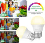 LED Refrigerator Light Bulb, 40 Watt Equivalent, 120V, Fridge Light Bulb 2700K Soft White, A15 Appliance Bulb 5.5W for Freezer, 650LM, E26 Standard Base, 120V, Non-Dimmable, 2 Pack