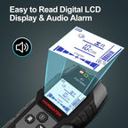 HANMATEK Stud Finder Wall Scanner Detector with Pro Smart Sensor,Audio Alarm and HD LCD Display,5 in 1 Upgrade Wood Exact Mode Stud Finder Tool for The Center Edge of Metal,Studs,AC Wire,Pipe