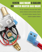 92089 RV Water Heater Gas Valve Fit for Atwood 6 Gallon Water Heaters (G6A-7E，GC6A-7E，GCH6A-7E，GC6AA-7E，GH6-7E) - Replaces 93844, 93870, 92078, 93869, 93321