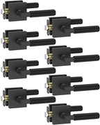 Asidrama 8 Pack Black Privacy Door Handles, Door Lever with Door Knobs Indoor for Bedroom or Bathroom, Heavy Duty Door Handles Interior with Locks for Left Right Sided Doors
