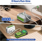 HueparPro Laser Level 360 Self Leveling, 4x360°Green Cross Line Laser Tool with Remote Control & 8000mAh Rechargeable Li-ion Battery, High Accuracy 4D Laser for Construction, Magnetic Bracket -ZK04CG