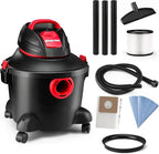 Shop-Vac 5920689 Wet/Dry Vacuum Cleaner, 6 Gallon, 3.0 Peak HP, 1.25 Inch Diameter x 7 Foot Hose, 6 Foot Cord, Ideal for Jobsite, Garage & Workshop