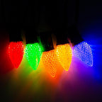 Meconard C7 Led Replacement Christmas Light Bulbs, C7 Shatterproof Led Bulbs for Christmas Indoor Outdoor String Lights, E12 Candelabra Base, Commercial Grade Holiday Bulbs, Multi-Color, 25 Pack