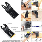 Bionso 120PCS Oscillating Tool Blade, Professional Universal Titanium Multitool Blades for Wood Metal, Multi Tool Blades Kits, Oscillating Saw Blades Fit Dewalt Ryobi Milwaukee Rockwell Fein Makita