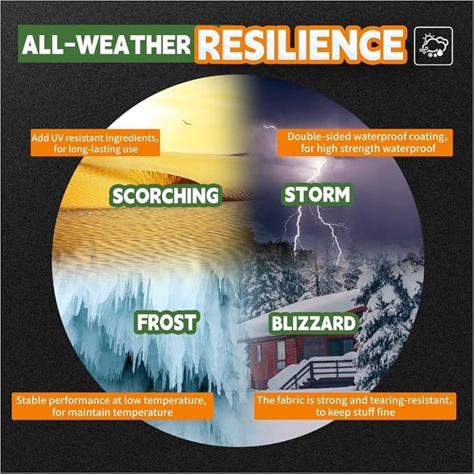 RAINDEWAY Tarps Heavy Duty Waterproof 30x50 Feet,10Mil Thick Multipurpose Large Tarp Cover with Metal Grommets and Reinforced Edges,Silver/Brown Tarp