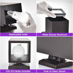 Outdoor Wall Lights with Dusk to Dawn Photocell Sensor, Exterior Light Fixture Wall Mount with A19 LED Bulbs, Up Down Outdoor Sconce Lights for House Porch Front Door 13" Height