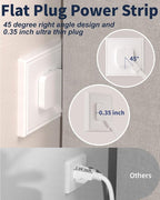 16-in-1 Surge Protector Power Strip with Multi-Function Stand, 6 Outlets with 2 USB-C (20W PD) and 2 USB-A (18W) Ports, 6FT Extension Cord for Home Office Desktop and Dorm (White)