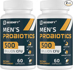 Probiotics for Men, 500 Billion CFUs & 12 Strains, Probiotics for Digestive Health, Men's Probiotic with Turmeric, Cranberry, Goji, for Overall Digestive, Immune Health, Gut & Bloating, 60-Days Supply