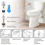 Extra Thick Toilet Wax Ring with Reinforced Polyurethane Core and PE Flange for Sealing Odors and Water Leaks Toilet Wax Ring for 3" and 4" Downspouts
