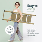 WOA WOA 4 Step Ladder for 10 Feet High Ceiling, Lightweight Foldable Ladder with Non-Slip Wide Pedals, Step Stool with Safe Handrail, Space Saving for Home, Kitchen, Indoor & Outdoor 300lbs - Gold