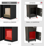 Package Delivery Boxes for Outside,Enlarged Porch Box for Packages with Coded Lock,Large Space,Waterproof,Cold-Rolled Steel Package Lock Box (19.7”x16.1”x60”)