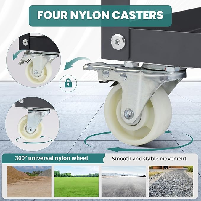 Planer Stand,Height Adjustable Planer Table with Wheels, 500 lbs Load Capacity Three-Tier Storage Tool Stand for Planers, Miter Saws, Table Saws, and Power Tools