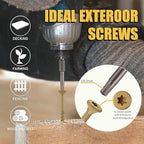 WELLOCKS Deck Screws, Wood Screws, Tan, Superior Rust Resistant, Epoxy Coated, Above 1000 Hour Salt Spray Coating T25 Torx Star Bit Included for Outdoor Wood Fence (1.2LBS Tan, #10×3")