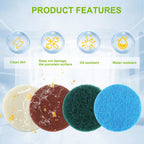 16pcs Electric Cleaning Brush Pad Set 4 Foam Pads 4 Kitchen Mats 4 Heavy Duty Pads 4 Microfibre Pads fit for Bosch Home/Garden 6033 Battery Cleaning Brush