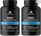 Ancient Nutrition Probiotics, SBO Probiotics Ultimate 50 Billion CFUs*/Serving, Digestive and Immune Support, Gluten Free, Ancient Superfoods Blend, Shrink-Wrapped 60 Capsules (2 Pack)