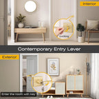 EHOMEWARE 4 Pack Gold Door Handle - Keyed Different, Entry Door Lock with Keys for Living Room or Bedroom, Satin Brass Interior Door Knob with Keys