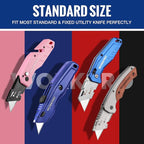 WORKPRO 200-Pack Utility Knife Blades with Dispenser, SK5 Steel Box Cutter, Standard Blades for Utility Knife Replacement