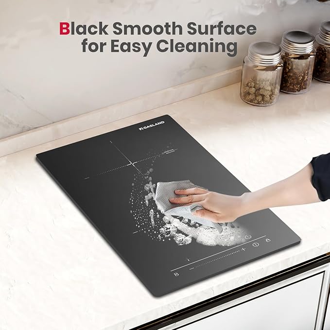GASLAND Induction Cooktop 2 Burner, 3500W Built-in Induction Stovetop with Booster and Timer, 240V Electric Stove, 9 Power Levels, Slide Touch Control, Child Safety Lock