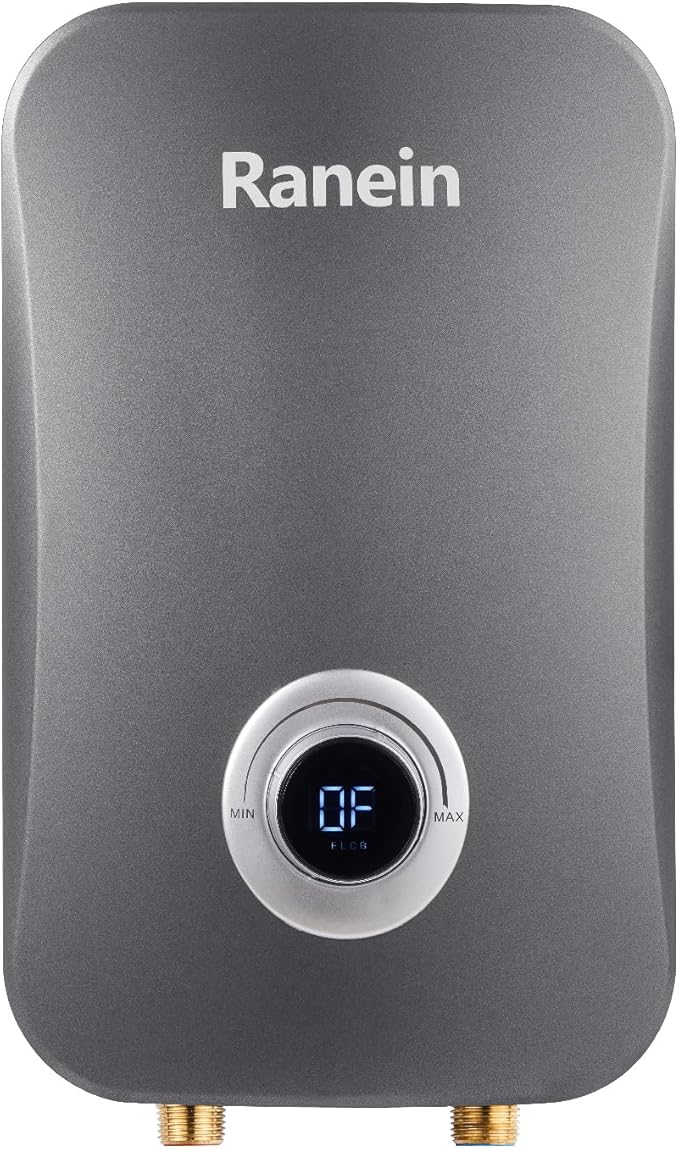 Ranein Electric Tankless Water Heater, 11Kw 240v, On Demand Instant Water Heater with CSA Certification, IPX4 Waterproof, LED Temperature Display for Bathroom, Self Modulating Energy Saving Save Space