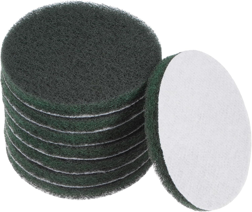 HARFINGTON 8pcs Drill Power Brush 4 Inch Tile Scrubber Scouring Pads 400-600 Grit for Bathroom Kitchen Household Cleaning