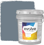 EVOLVE Paint & Primer: Environment-friendly, Low Sheen with One-coat Coverage for Interior & Exterior surfaces (Slate Blue, 5-Gallon)