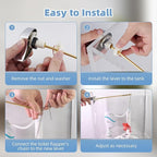 Hibbent Toilet Handle Replacement Compatible with TOTOTHU004-CP Trip Lvr for ST701, CST854, CST884,Side Mount Toilet Flush Handle, Flush Tank Lever, Chrome