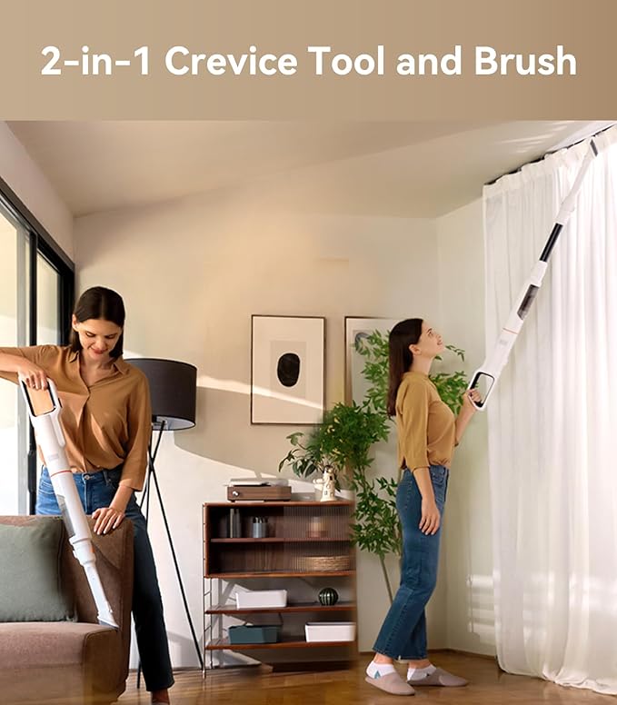 JONR ED20 Pro 4-in-1 Cordless Wet Dry Vacuum Cleaner, 17000 Pa Vacuum Suction Power, Self-Cleaning and Automatic Drying with One Click, Intelligent Voice Reminder