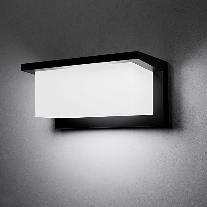 Modern Outdoor Wall Lights for House LED, 18W Porch Light Fixture 3000K 4000K 6500K 3 White Changeable,Waterproof IP65 Exterior Lighting for Garage,Front Door