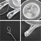 3-Inch Toilet Flappers Replacement Kit for Gerber 99-827, 3 Inch Toilet Flush Valve with Stainless Chain and Hook, High Performance Silicone Toilet Flapper - Reliable Toilet Flapper (Clear 2 PCS)