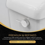 RAVINE Premium Modern Luxury Universal Toilet Handle Replacement, Majestic Collection. Toilet Lever Replacement, Easy Install (Chrome, Side Mount)