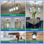 12 - Pack 60 Watt Equivalent, E26 LED Filament Light Bulbs, Neutral White 4000K, Dimmable, Antique Filament Decorative Light Bulbs, ST19/ST58 LED Edison Bulb with 80+ CRI