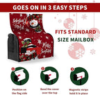 Christmas Snowman Mailbox Covers Magnetic Standard Size 18 x 21 in Winter Red Xmas Outdoor Mailbox Wraps Cover Letter Box Post Cover Christmas Decorations for Outside Gardern Yard