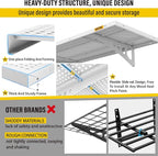 4-Pack 1.64x4ft Adjustable Garage Wall Shelving 1120lbs Load Capacity Heavy Duty Wall Mounted Storage Shelf Metal Floating Shelves for Garage(White)