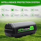 2-Pack 7500mAh Replacement for RYOBI 40V Battery Li-ion Compatible with Ryobi 40Volt Cordless Power Tools OP40601 OP4040 OP40401 OP4026 OP40261 OP4050A