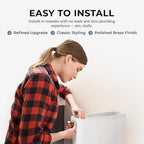 Qualihome Toilet Handle Replacement (Brass Polished, Side Mount)