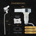 RAVINE Premium Modern Luxury Universal Toilet Handle Replacement, Majestic Collection. Toilet Lever Replacement, Easy Install (Chrome, Side Mount)