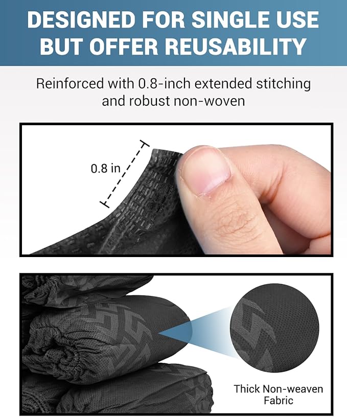 200 Count Shoe Covers Disposable Non-Slip, Premium Cloth Boot Covers, Slip-resistant, Durable, Breathable, Non-toxic, Recyclable