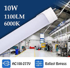 25pcs 2FT 10W T8 Tube Light White Daylight 6000k T8 LED Bulbs Household Lights Ballast Bypass G13 Base 2 Foot Milky Cover Fluorescent Tube lamp Replacement AC100-277V